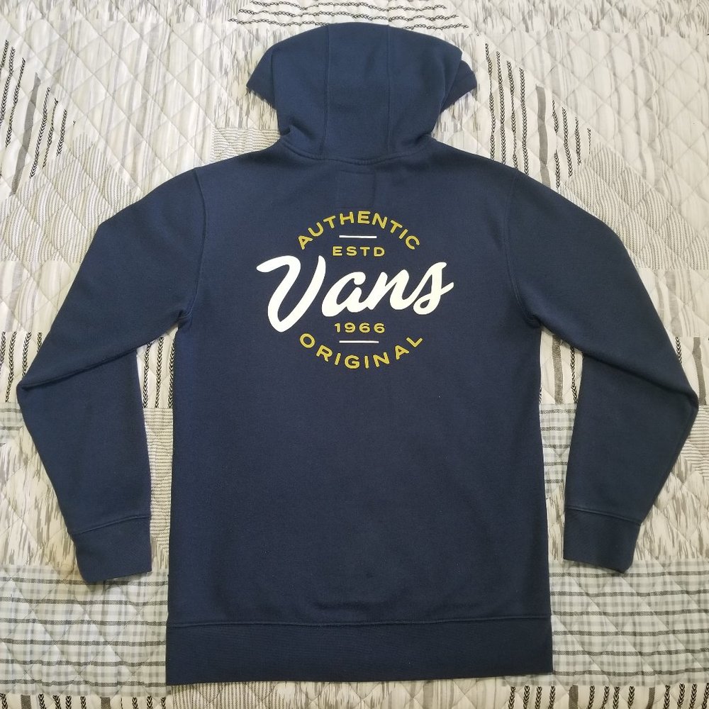 Men's Vans Dark Blue Hoodie Size Small - Picture 8 of 12